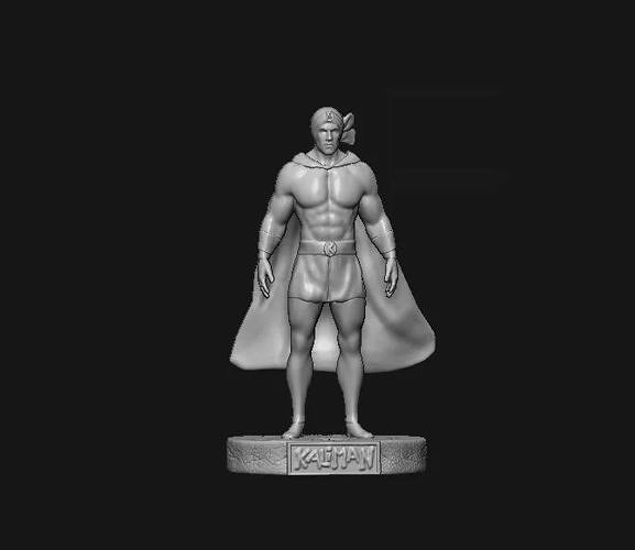 KALIMAN statue of man wearing cape 3D model