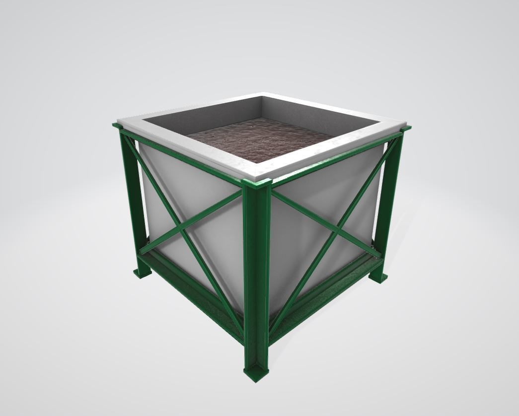 City Flower Pot with Flowers Version 2 3D Model Collection_12