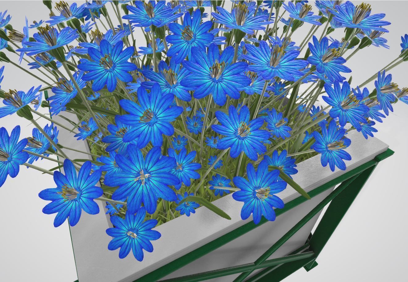 City Flower Pot with Flowers Version 2 3D Model Collection_45