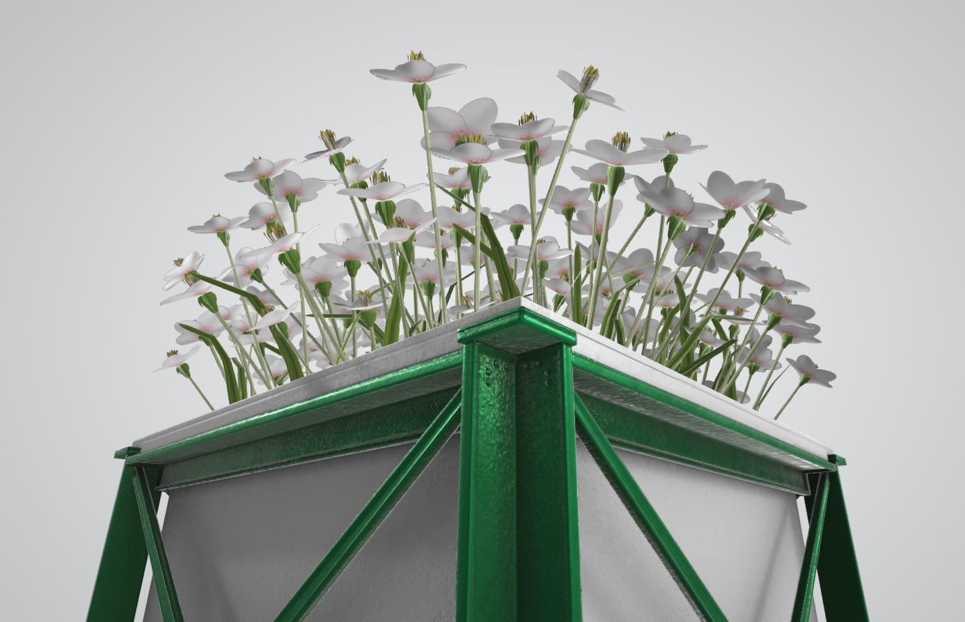 City Flower Pot with Flowers Version 2 3D Model Collection_47