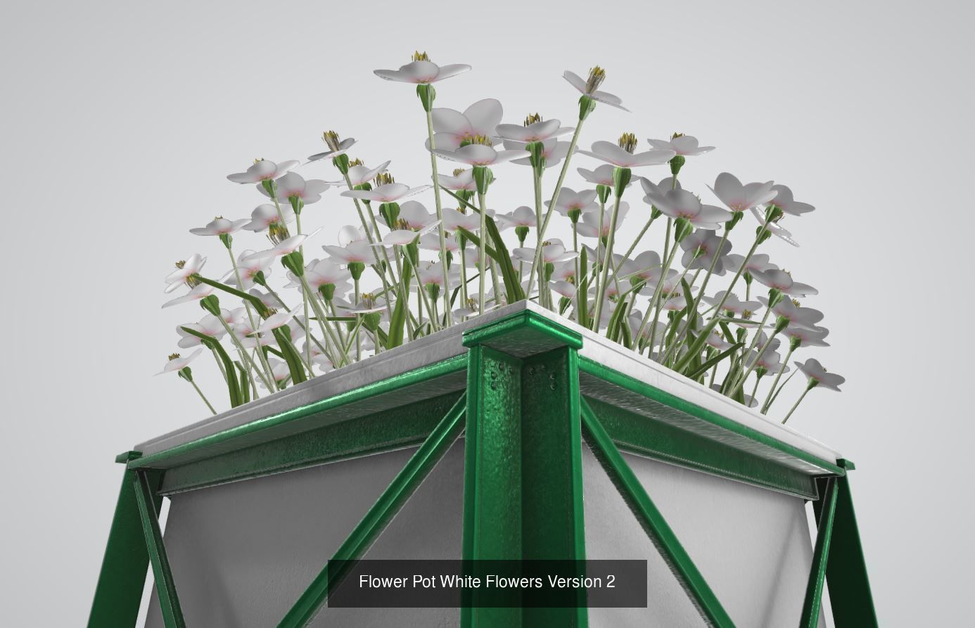 City Flower Pot with Flowers Version 2 3D Model Collection_13