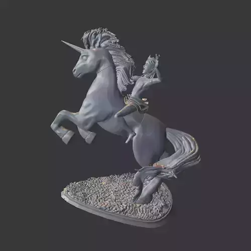 Unicorn Princess Cake Topper 3D print model