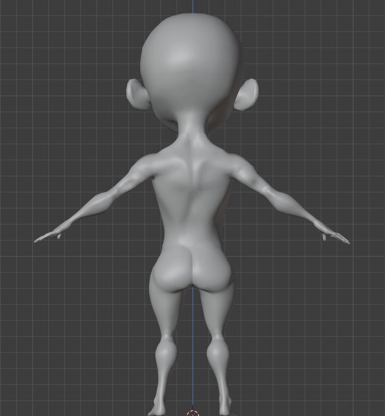 Anime Character Blender Model Low-poly 3D model_4