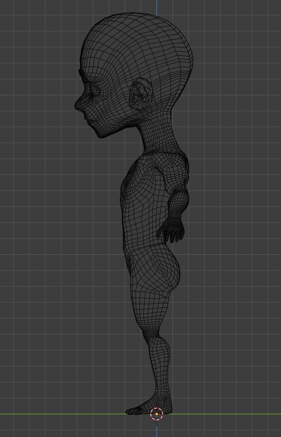 Anime Character Blender Model Low-poly 3D model_10