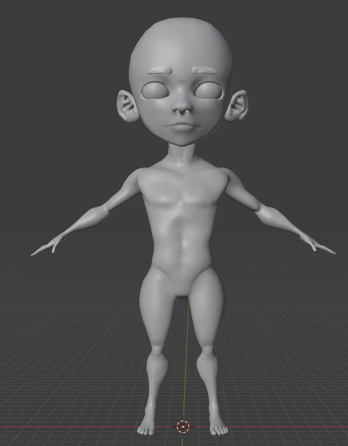 Anime Character Blender Model Low-poly 3D model_5