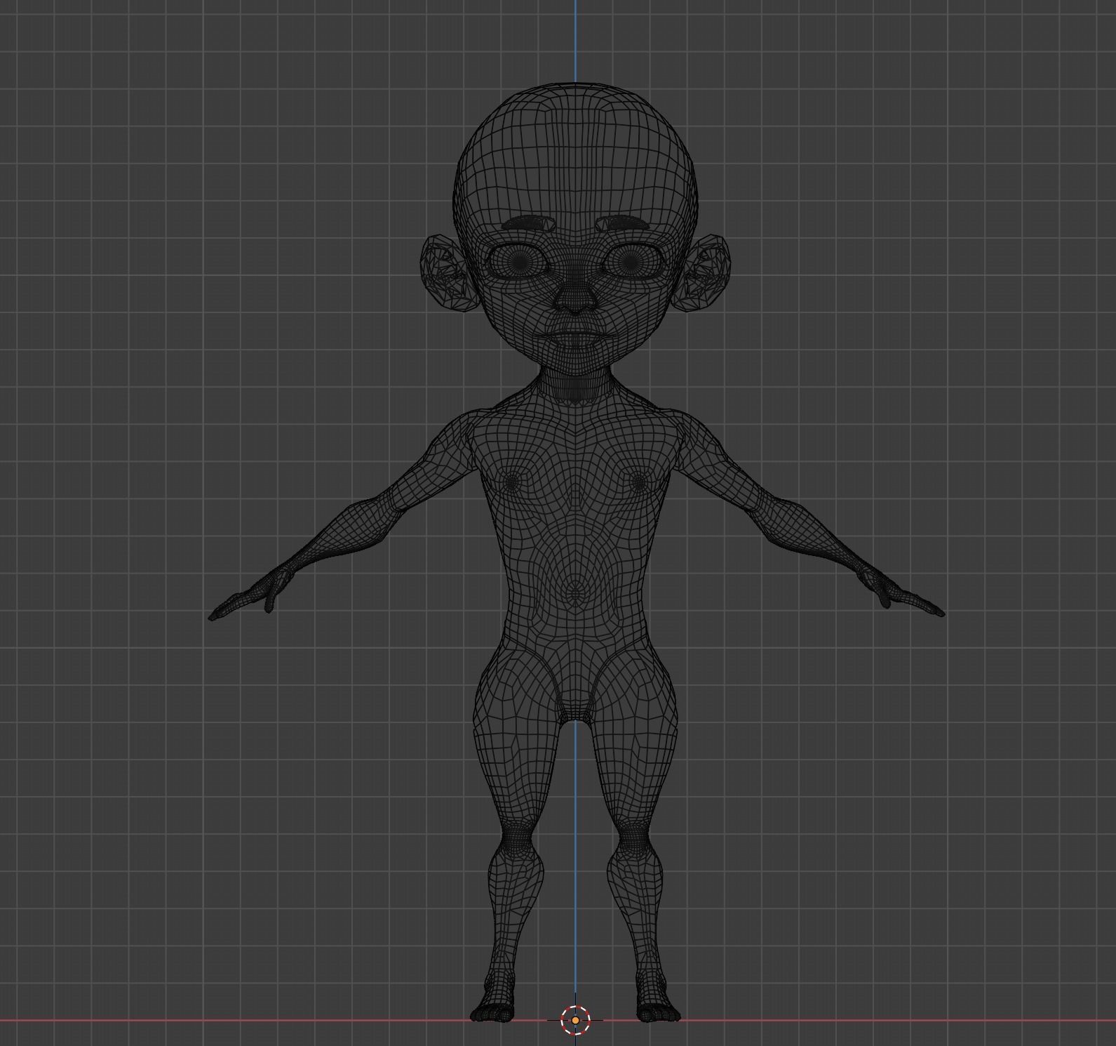 Anime Character Blender Model Low-poly 3D model_9