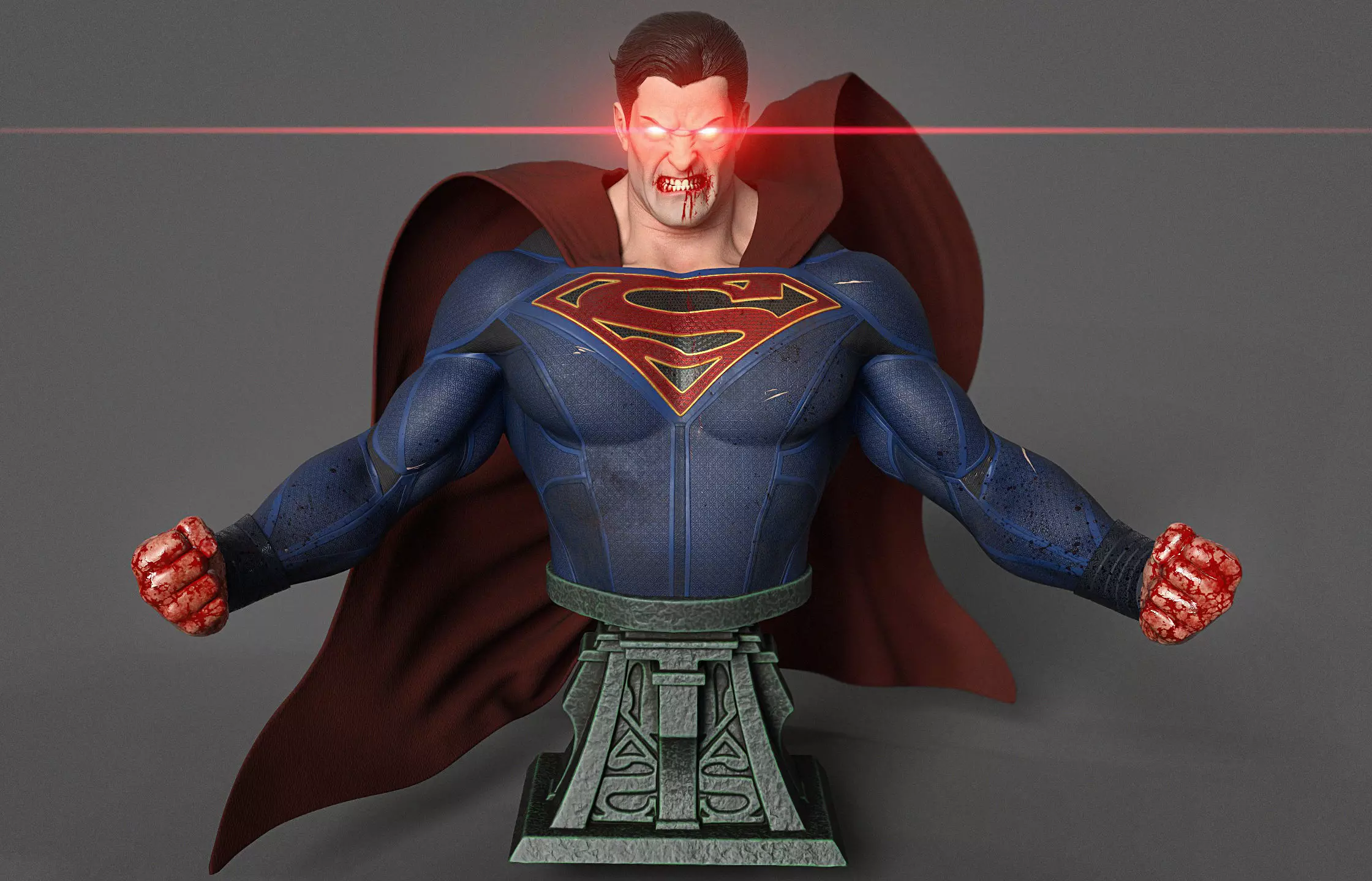 Super Man Bust 3D print model