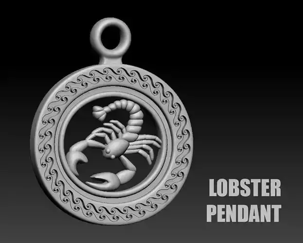 Lobster Pendant 3D print model