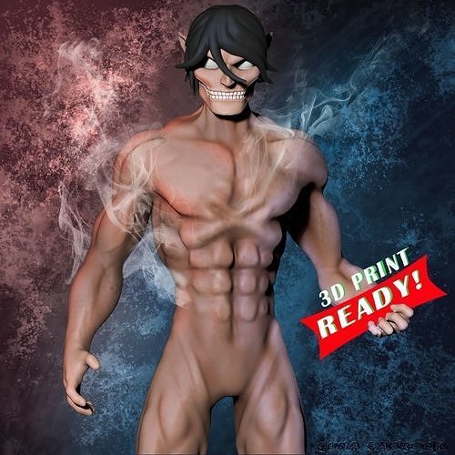 Eren Yeager from Attack on Titan anime 3D print model