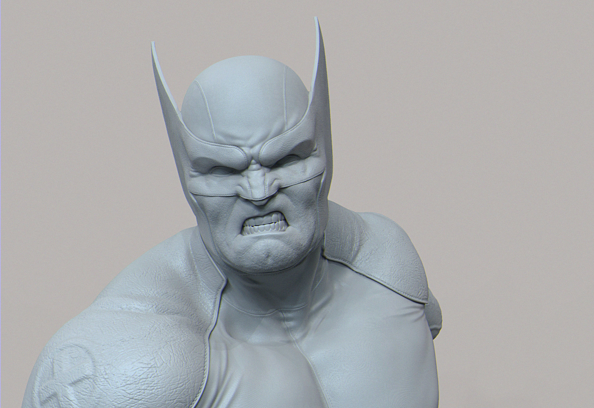 Wolverine Bust 3D print model_3