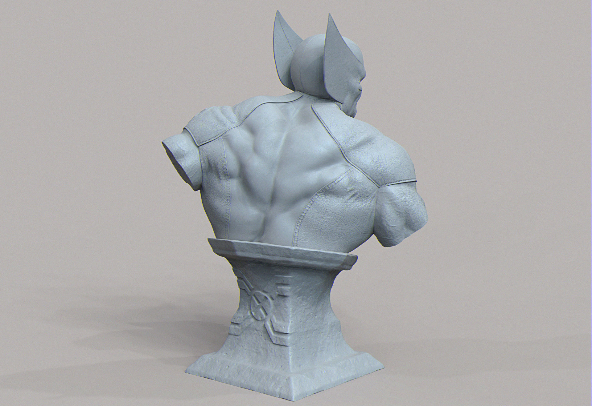Wolverine Bust 3D print model_2