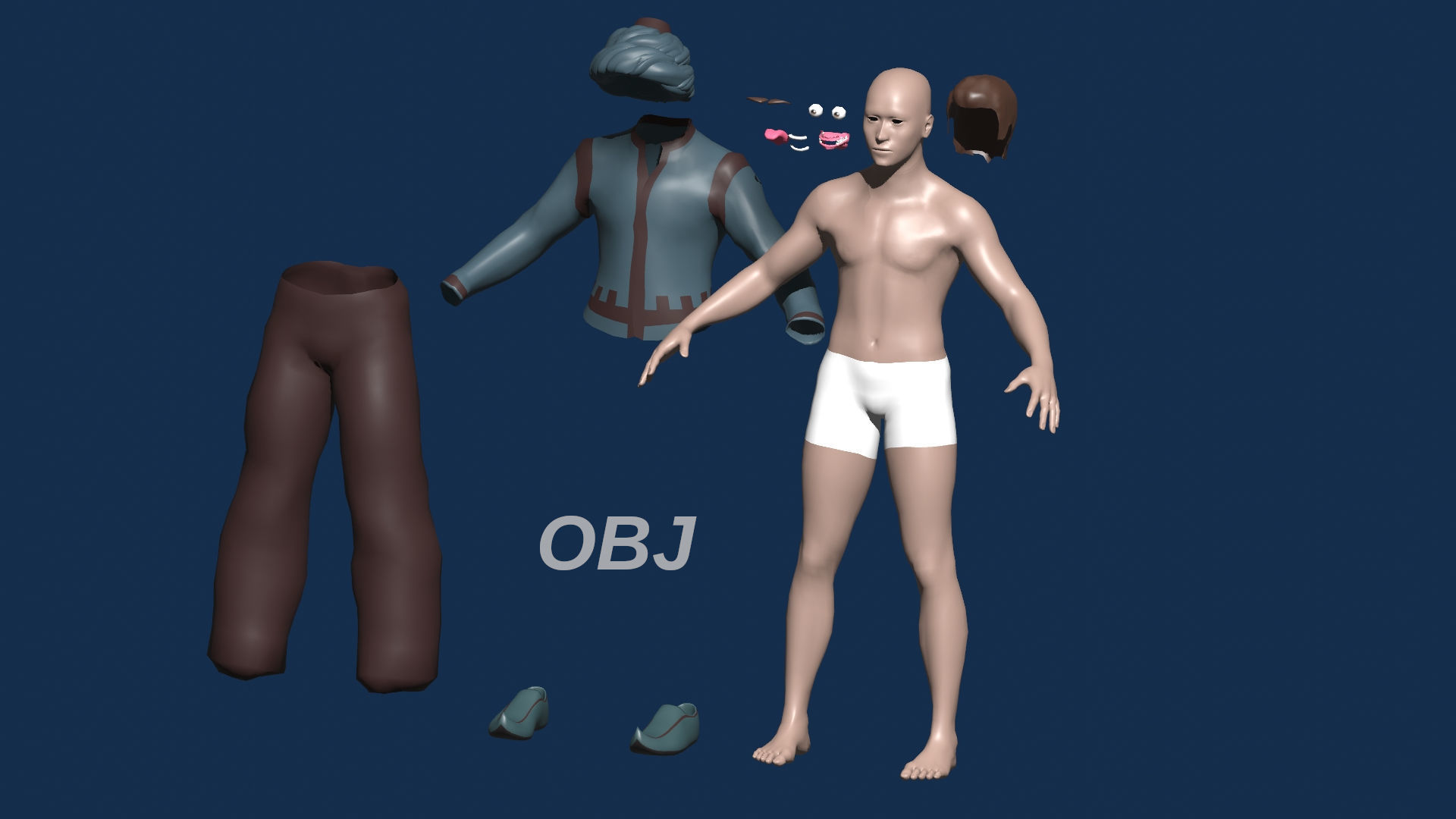 Haman character wearing pants and shirt 3D model_18