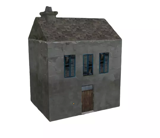 An Old House Low-poly 3D model_0