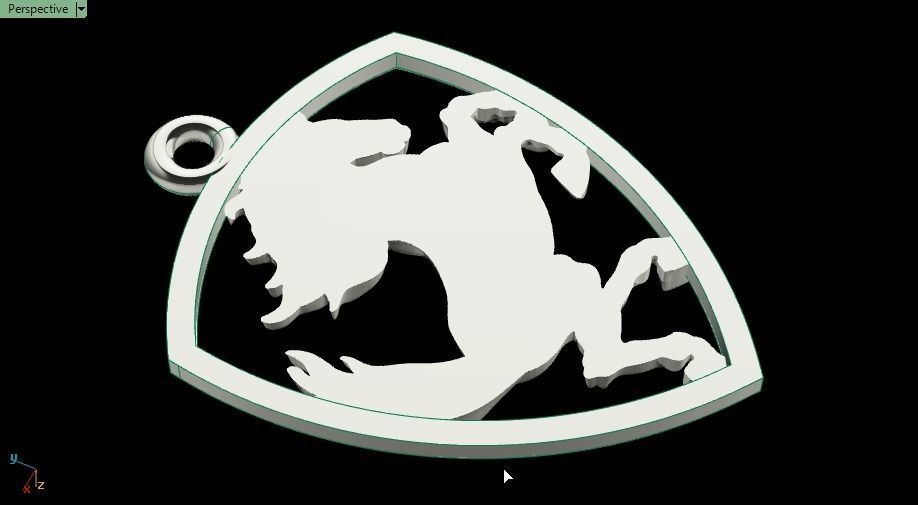 Horse pendant 3D print model_14