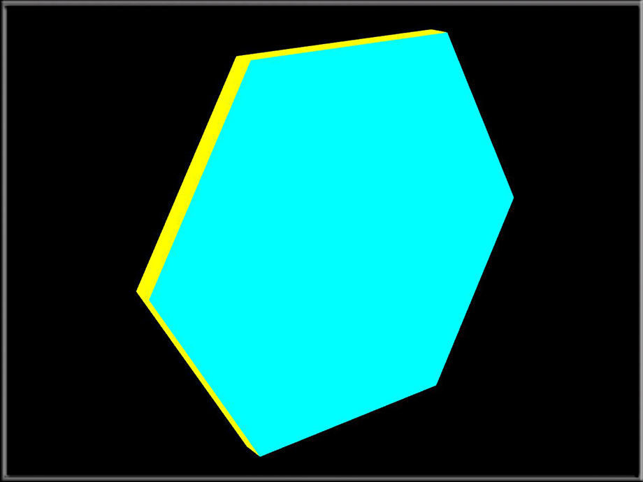 Hexagon two hexagons Low-poly 3D model_1
