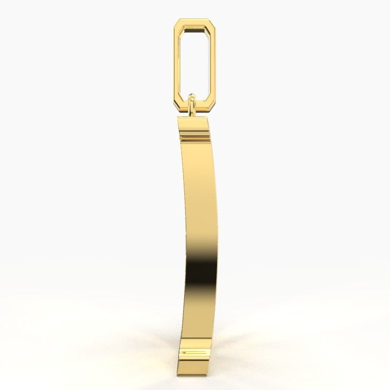 D SCRIPT DIAMOND PENDANT 3D print model_4