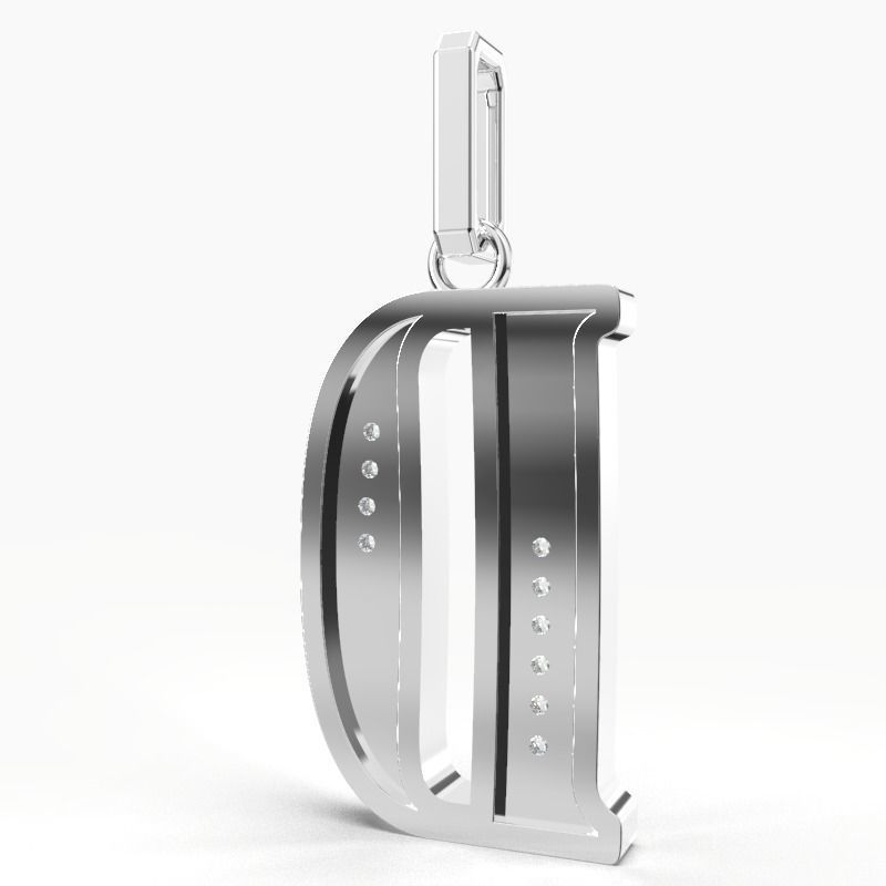 D SCRIPT DIAMOND PENDANT 3D print model_6