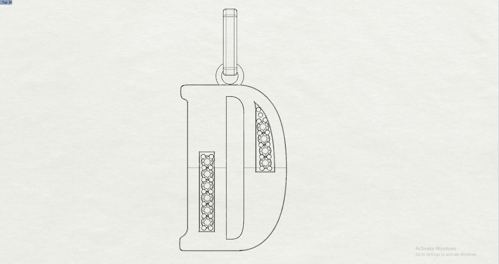 D SCRIPT DIAMOND PENDANT 3D print model_16