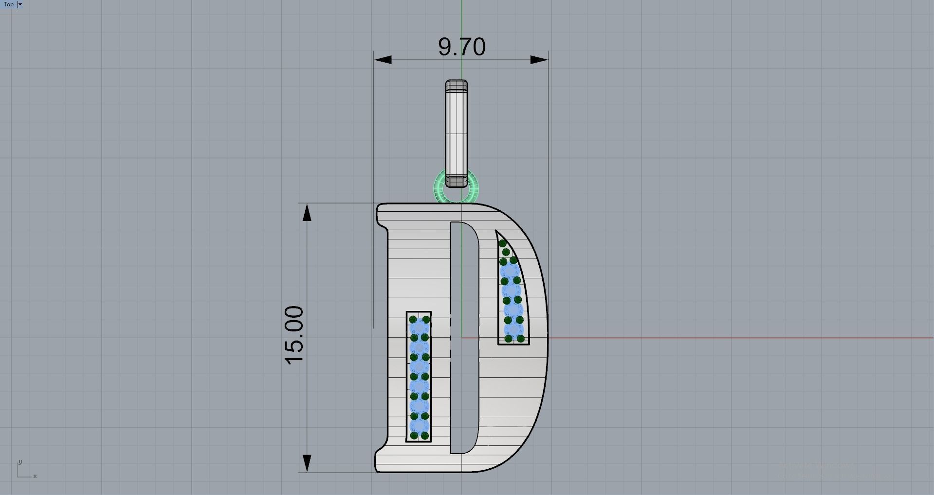 D SCRIPT DIAMOND PENDANT 3D print model_14