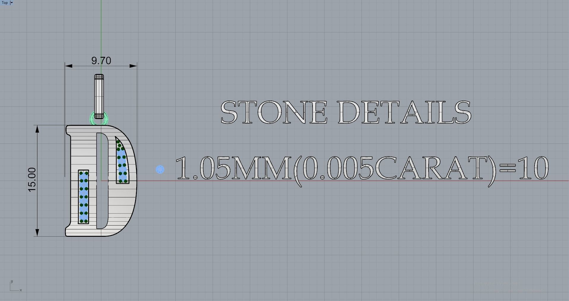 D SCRIPT DIAMOND PENDANT 3D print model_17