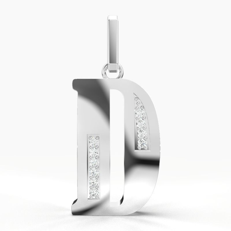 D SCRIPT DIAMOND PENDANT 3D print model_5