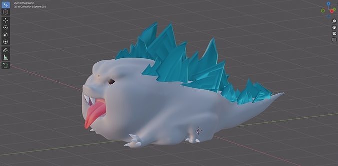 godzilla fat 3D print model