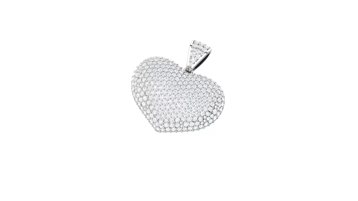 Heart pendant 3D print model