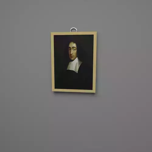 Spinoza painting  Low-poly 3D model