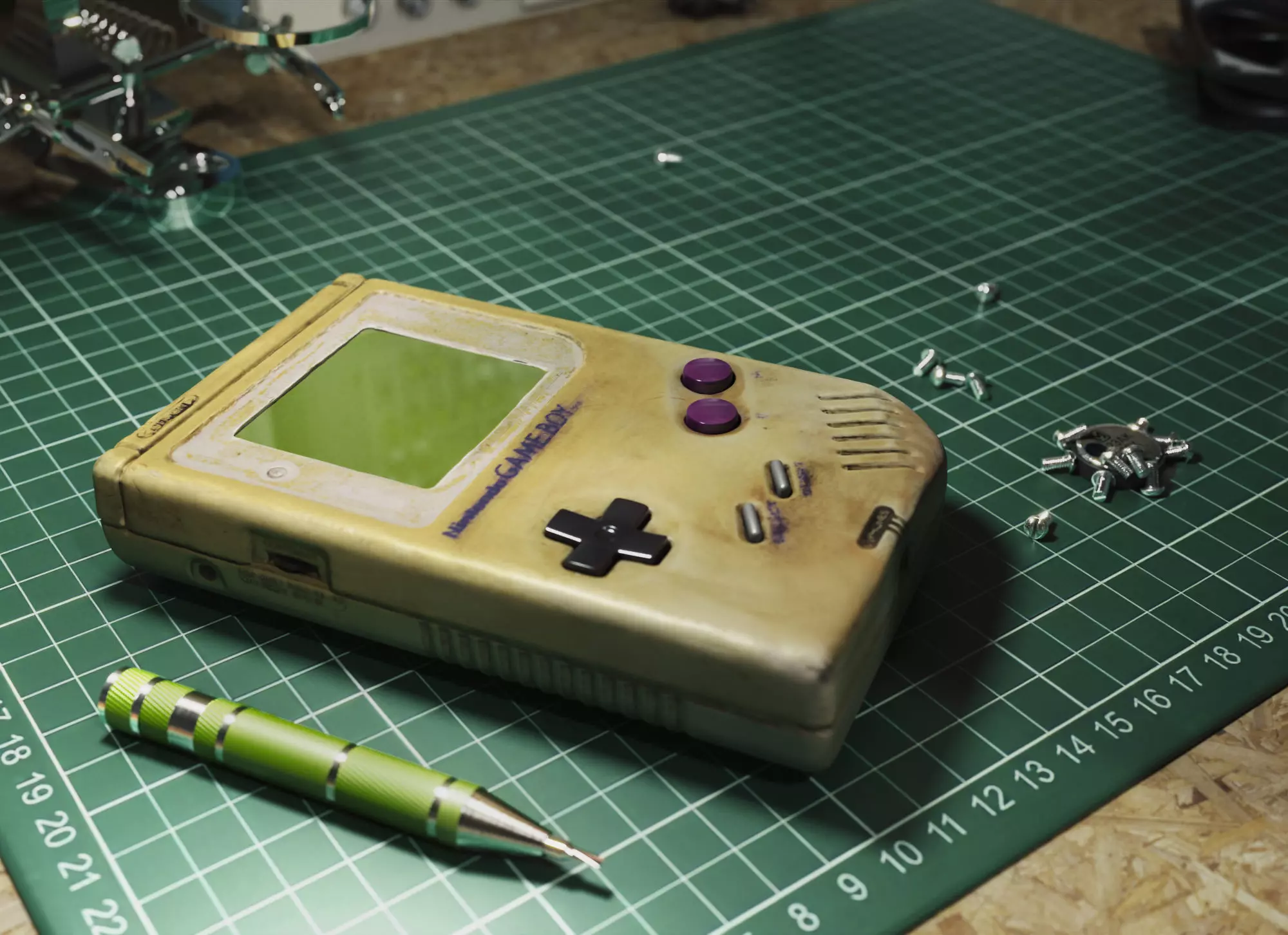 Old scanned Gameboy 3d model 3D model