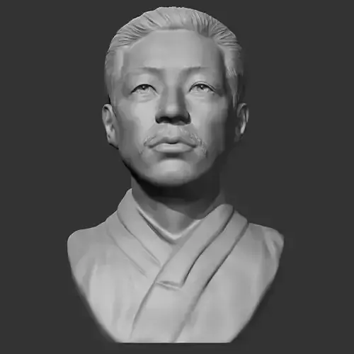 An Jung-geun 3D print model bust of asian man