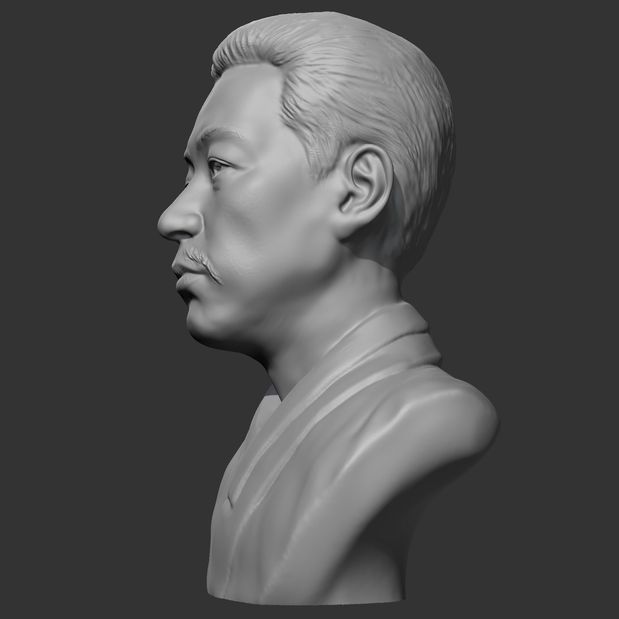 An Jung-geun 3D print model bust of asian man 3D print model_3