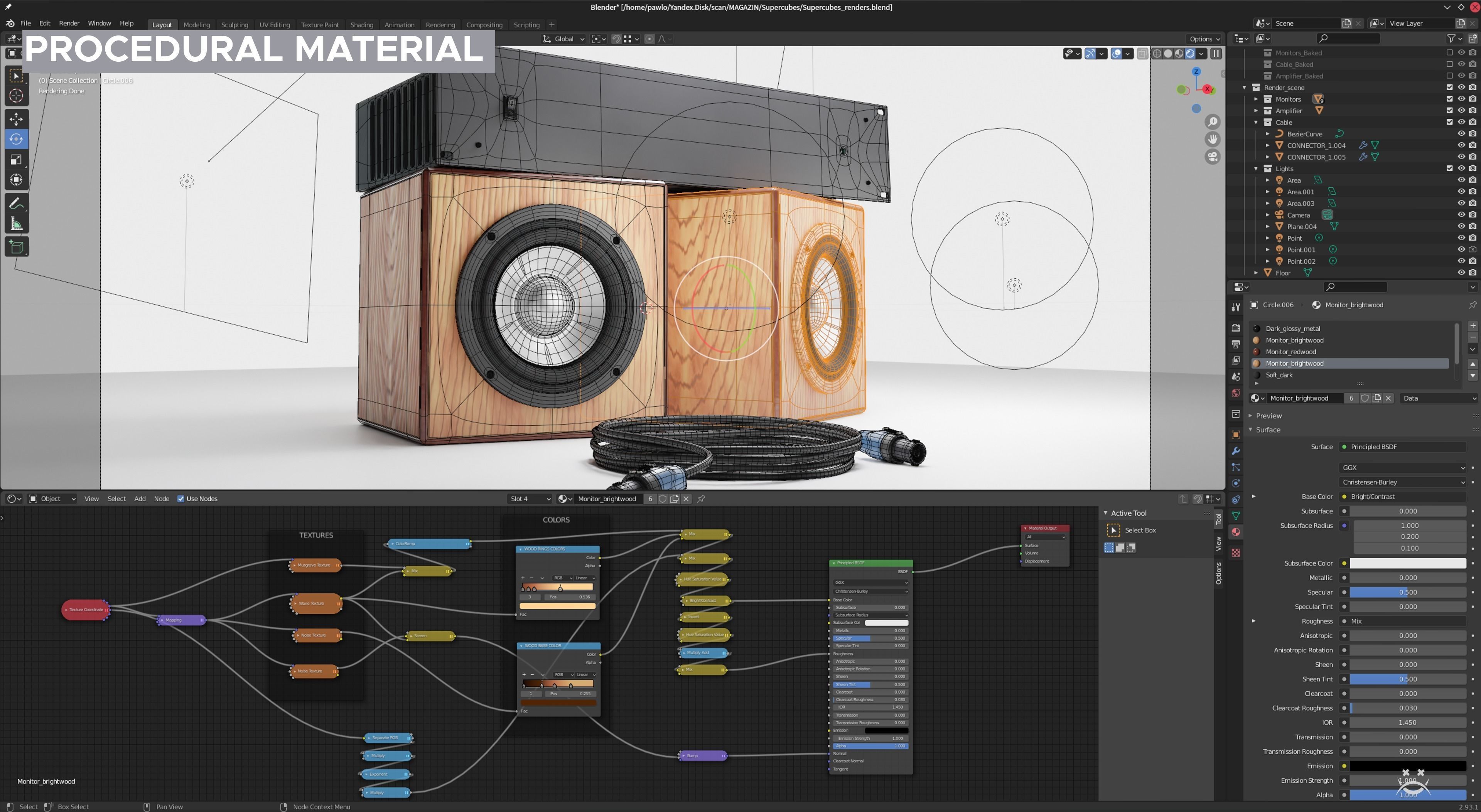 Studio monitors DMAX audio Super Cubes 5 Low-poly 3D model_12