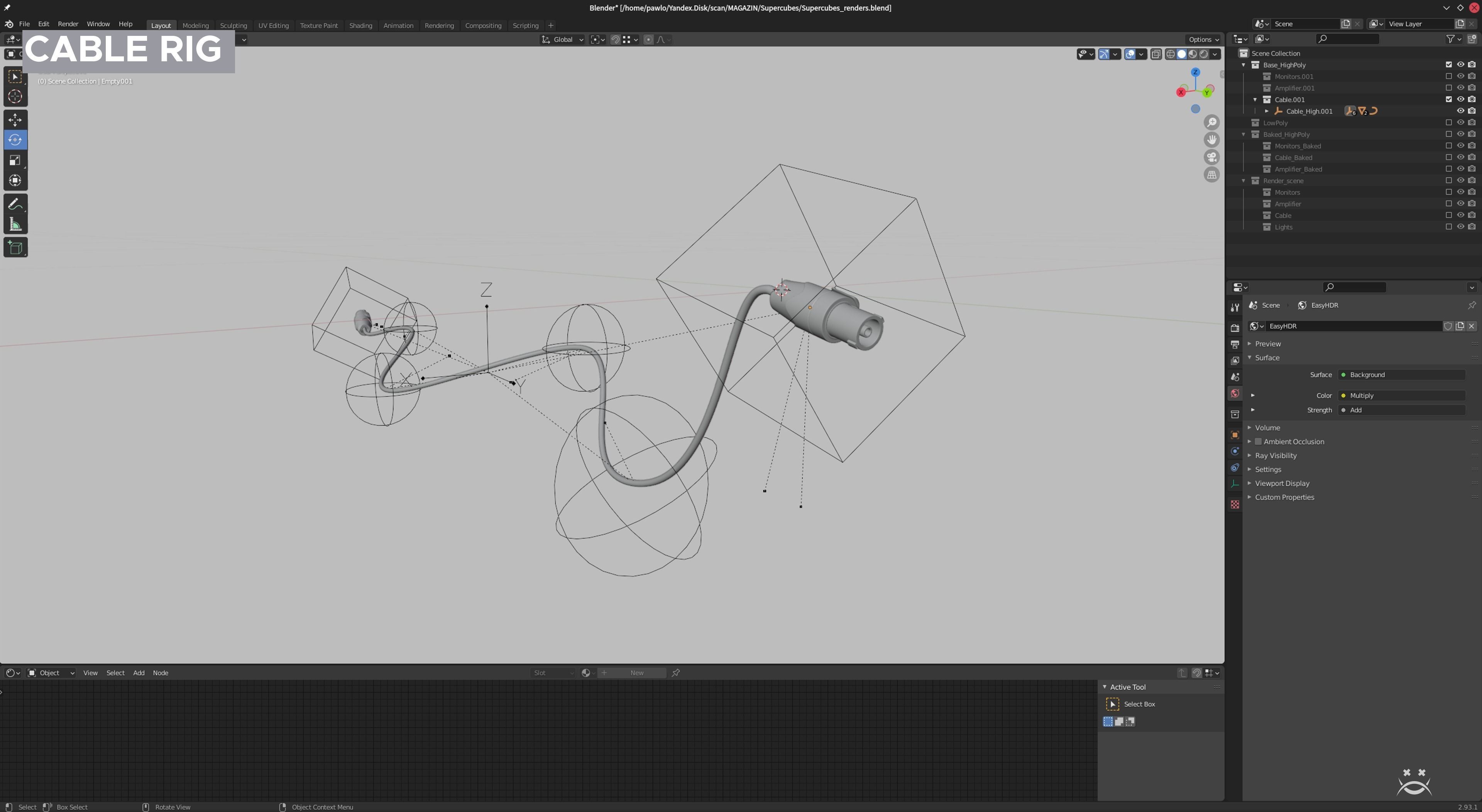 Studio monitors DMAX audio Super Cubes 5 Low-poly 3D model_13