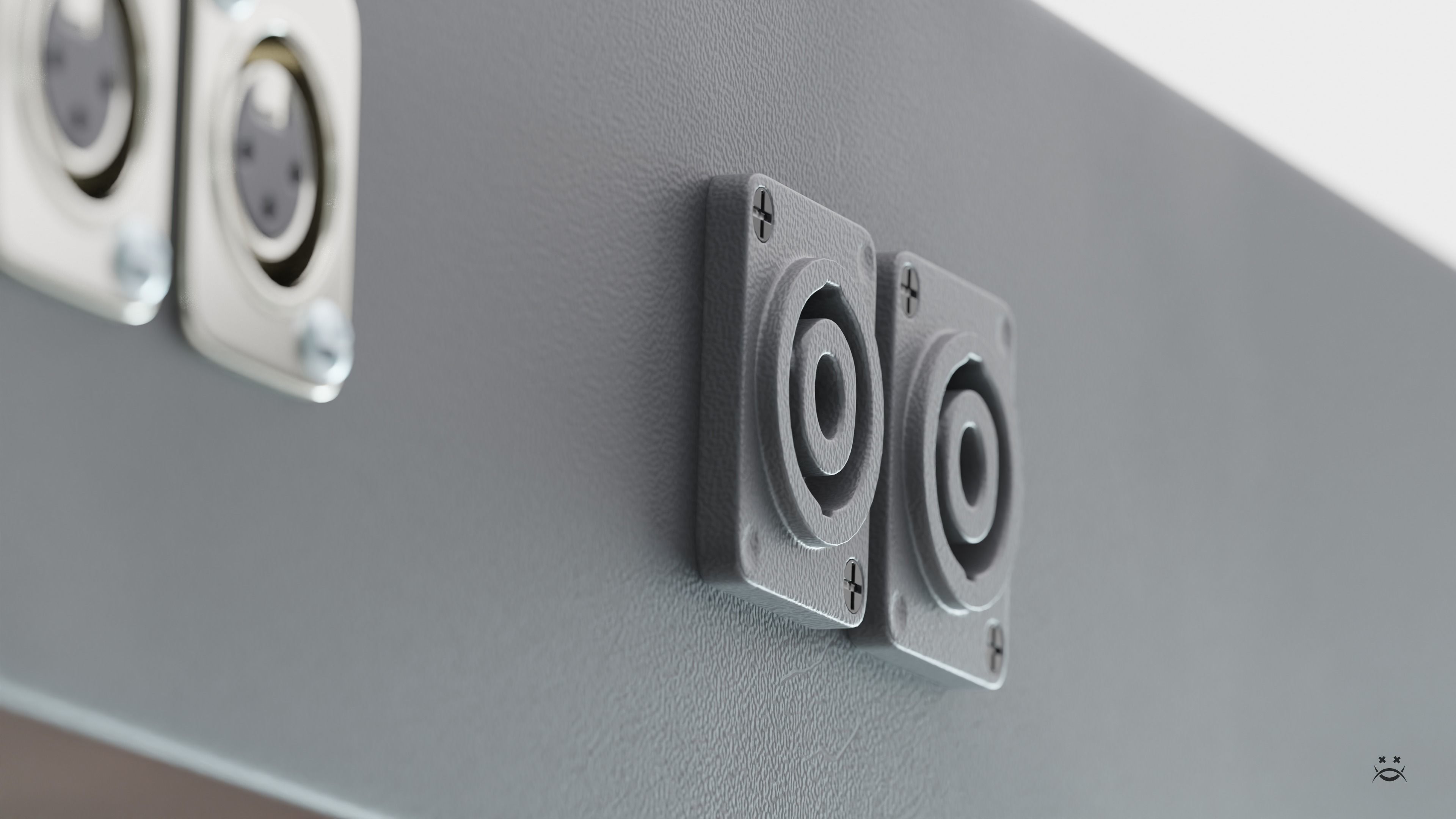 Studio monitors DMAX audio Super Cubes 5 Low-poly 3D model_5