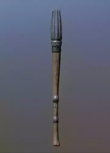 Medieval Torch Low-poly 3D model