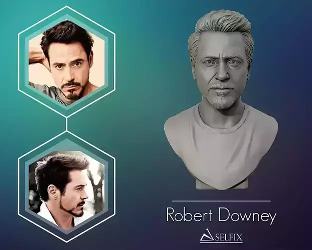 Robert Downey  3D portrait sculpture 3D print model