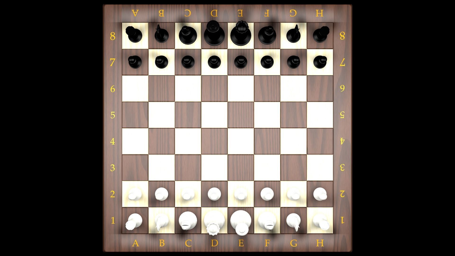 Chess Set pieces 3D model_4