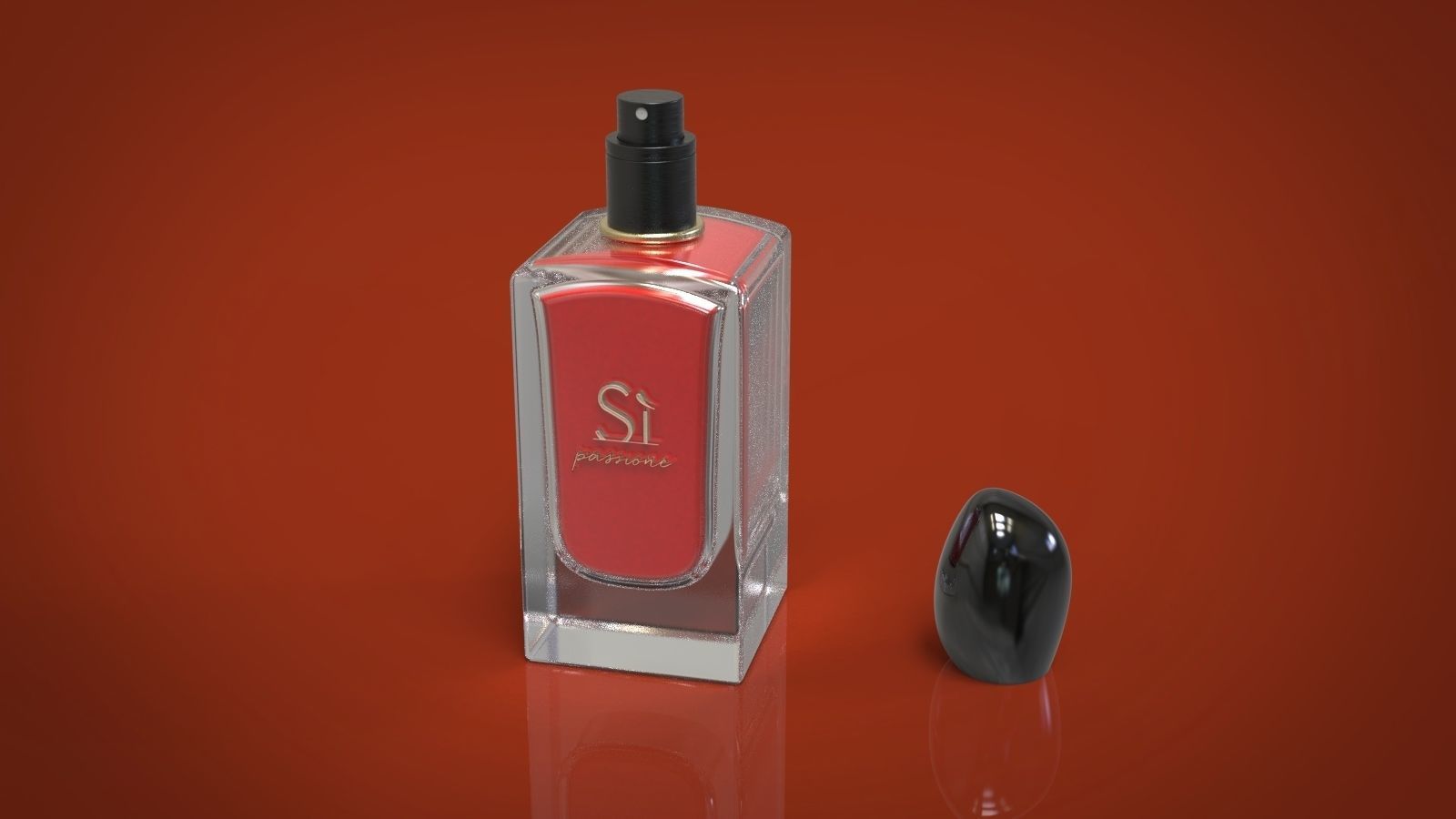 Si Armani perfume bottle full fragrance  3D print model_6