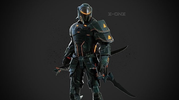 Robot E-One Character Low-poly 3D model