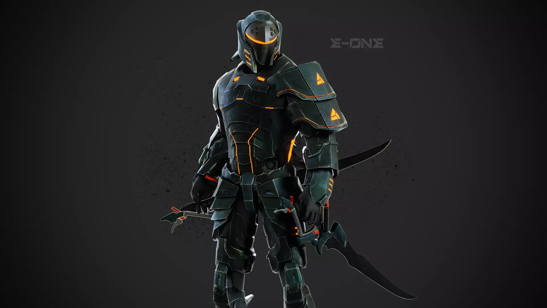 Robot E-One Character Low-poly 3D model