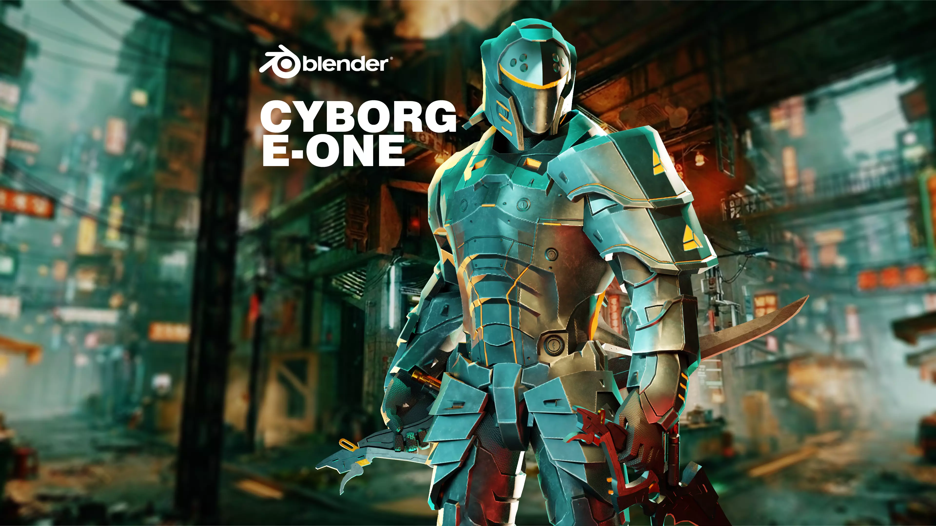 Cyborg E-One Character Low-poly 3D model