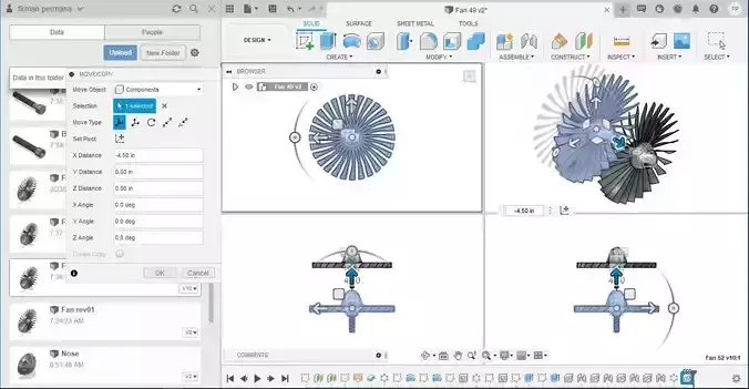 3D modeling turbine blade in software