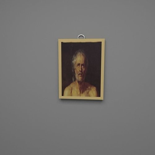 Seneca painting Low-poly 3D model