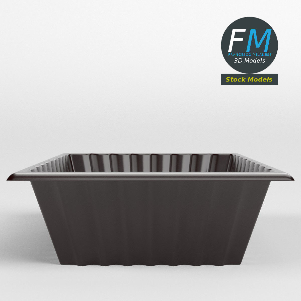 Masonry mixing tub 3D model_4