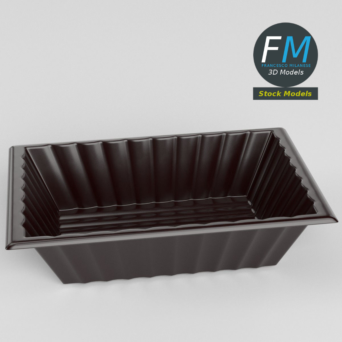 Masonry mixing tub 3D model_2