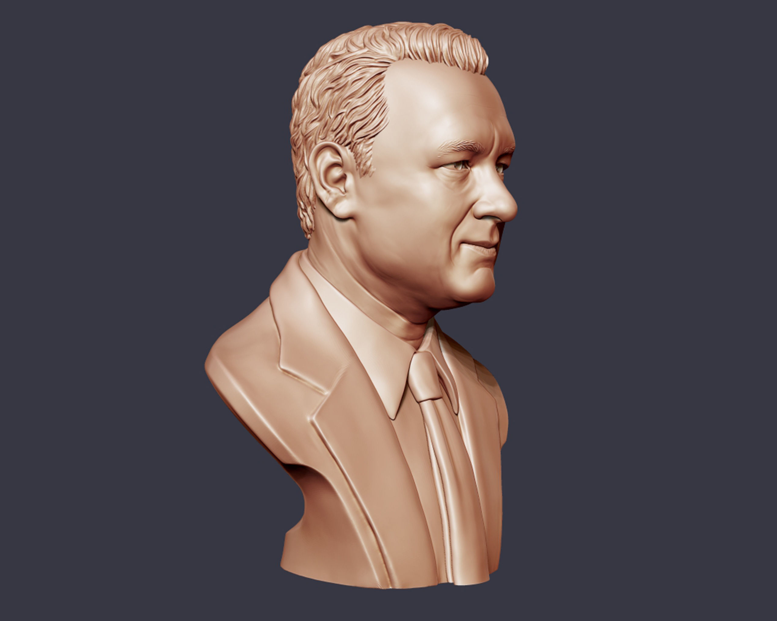 Tom Hanks bust sculpture 3D print model_11