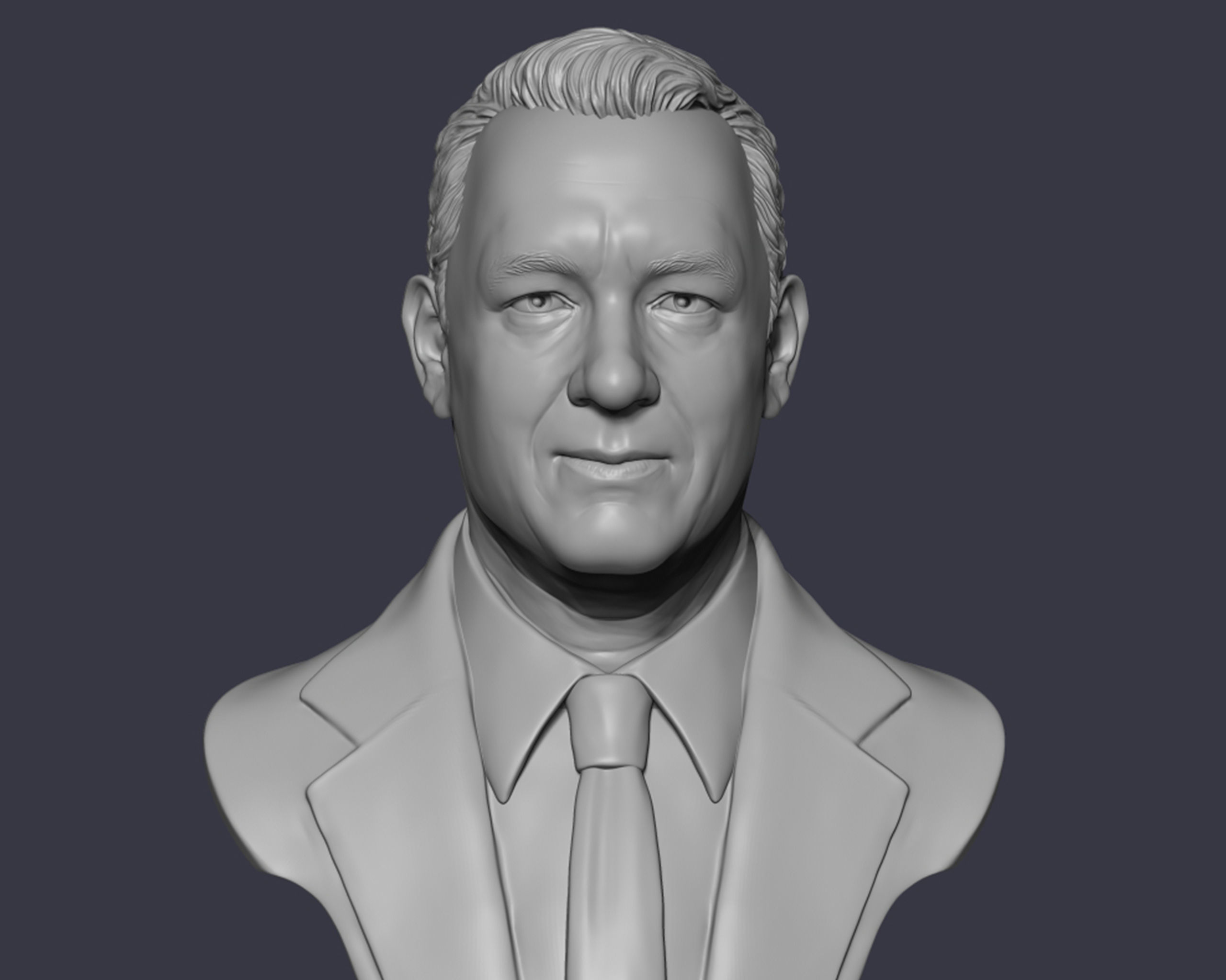 Tom Hanks bust sculpture 3D print model_2