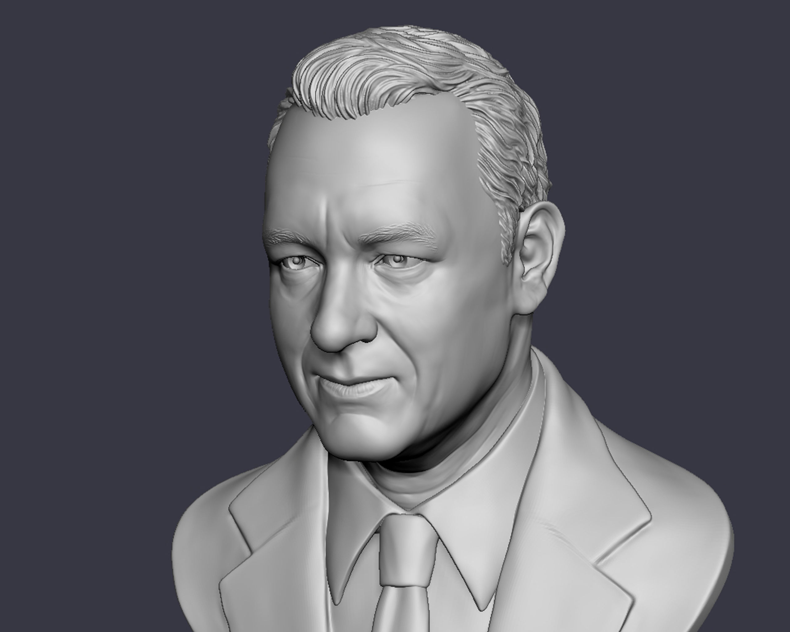Tom Hanks bust sculpture 3D print model_13