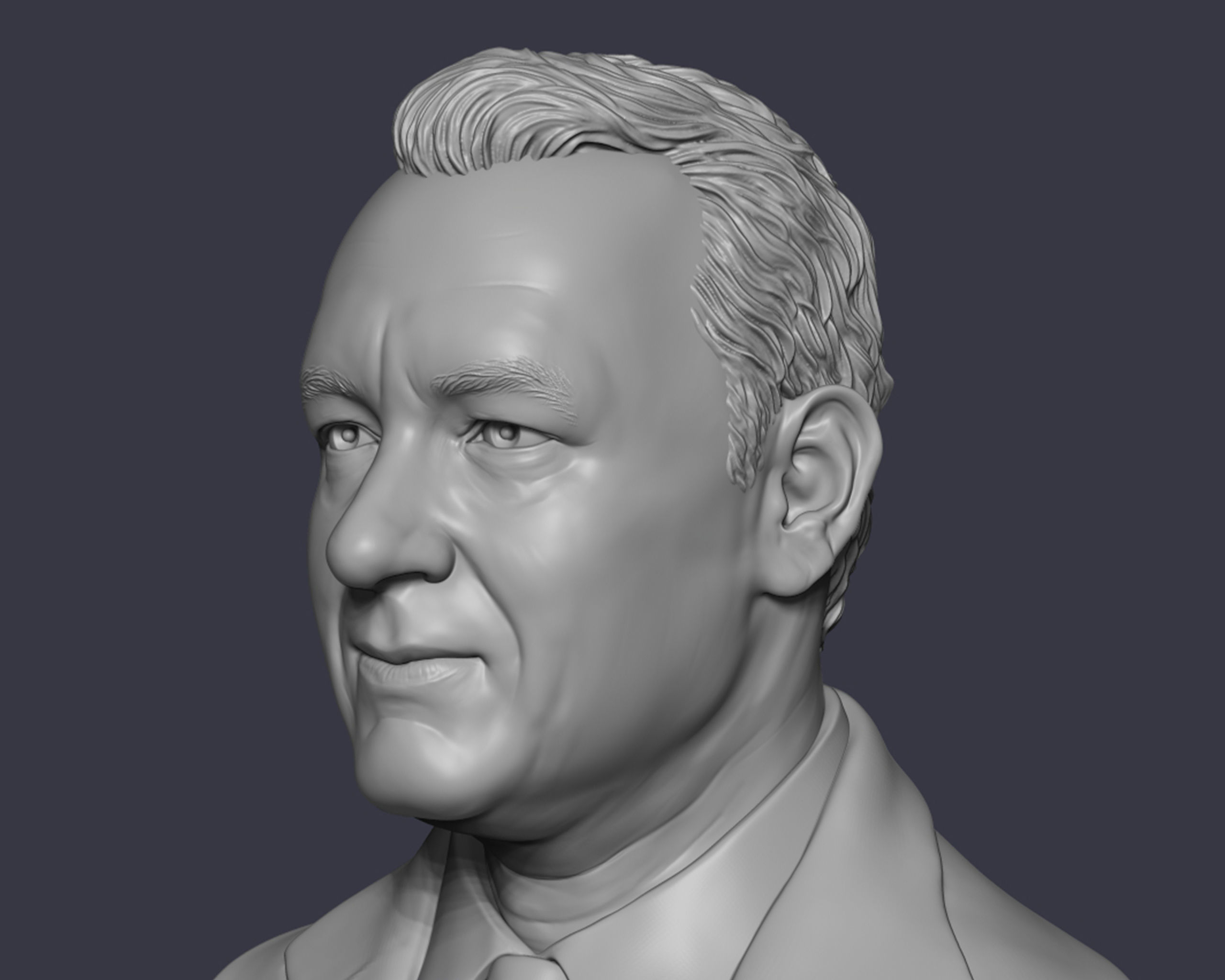 Tom Hanks bust sculpture 3D print model_4