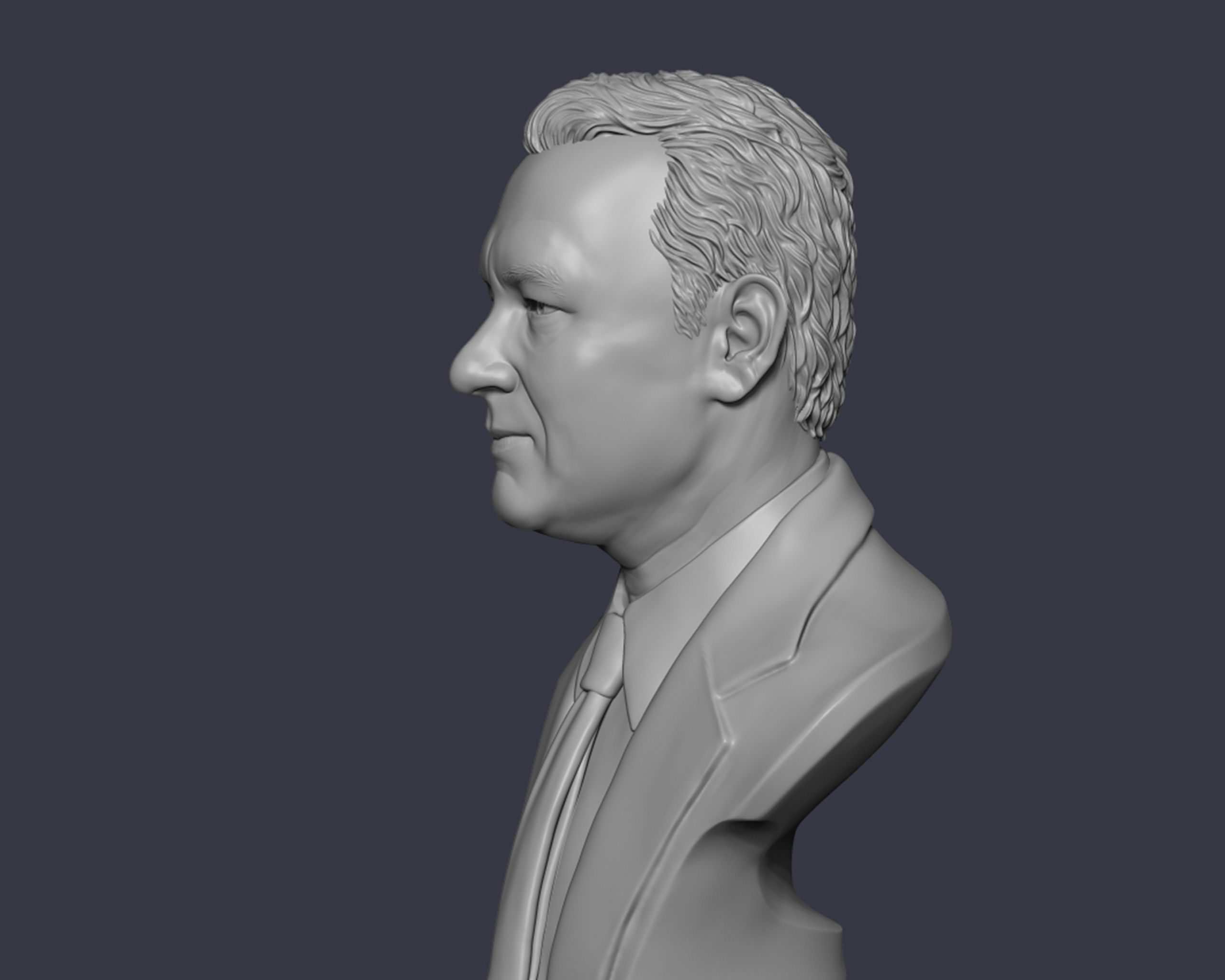 Tom Hanks bust sculpture 3D print model_7